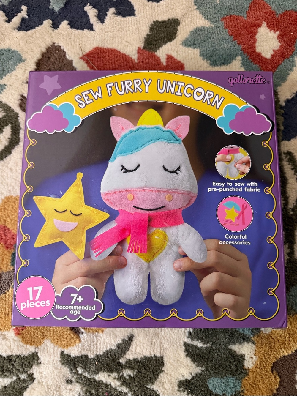 Sew Furry Unicorn Plush Kit - Pink, Blue, White